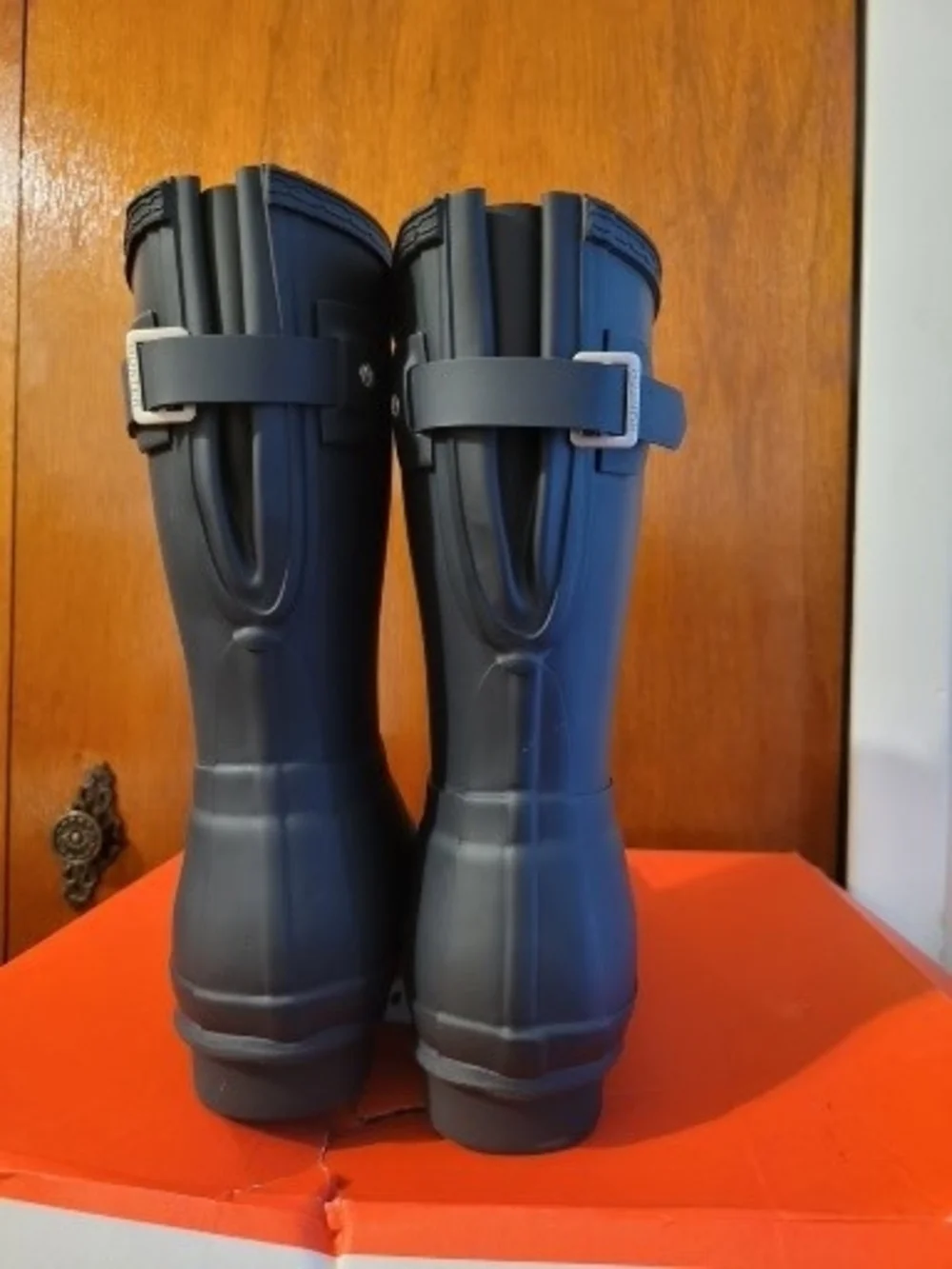 Hunter Womans Black Matte Rain Boots - Picture 2 of 3